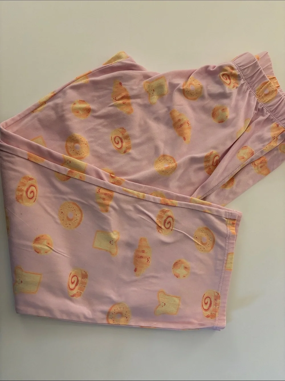 Cat & Jack White Top and Pink Pastry-Print Pajama Set